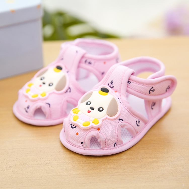 Infant Non-Slip Toddler Shoes Summer Sandals, Color: Pippi Dog Pink(Size 12/11cm)