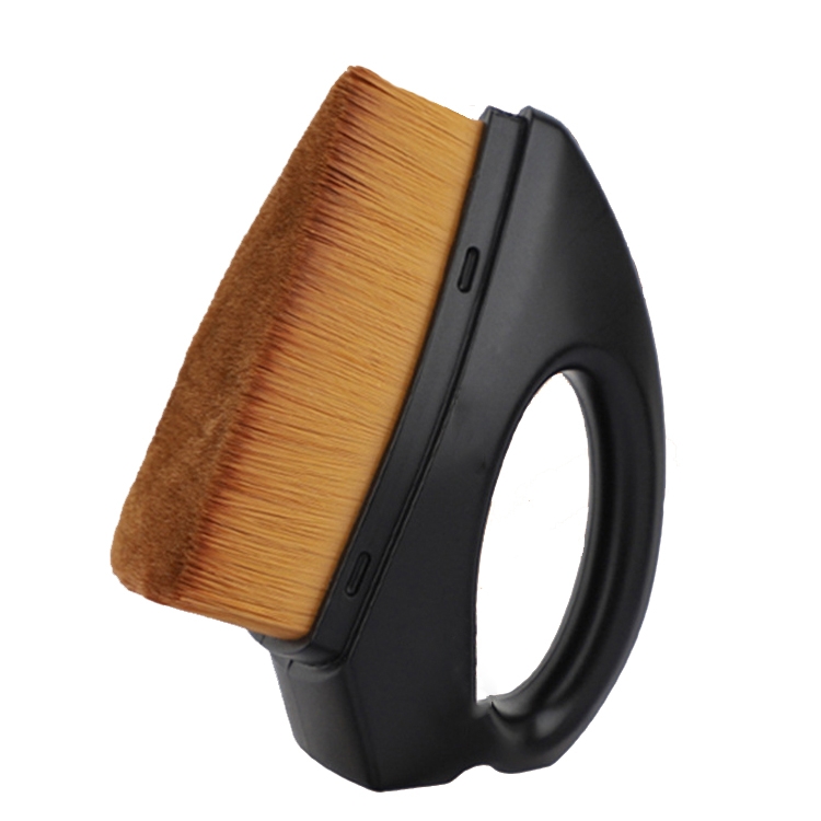 Iron Foundation Brush Soft Hair Blush Powder Brush Repair Volume Loose Powder Brush Black Brown Hair (OPP Bag Packaging)