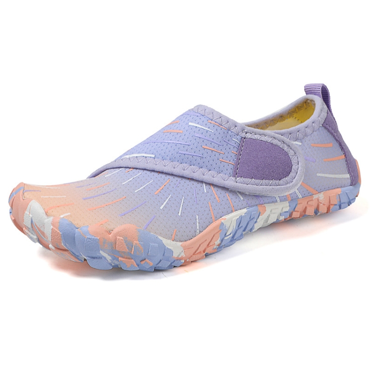 Kids Quick-drying Breathable Beach Shoes Aqua Socks Barefoot Swim Sneakers, Size: 37(Light Purple)