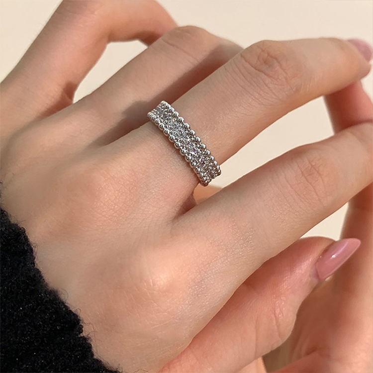 Ladies Light Luxury Pearl Butterfly Opening Adjustable Combination Ring, Specification:J3349