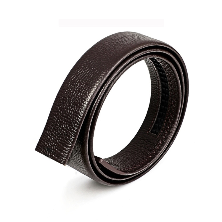 Men Casual Cow Leather Belt Waistband, Length: 110cm(Brown)