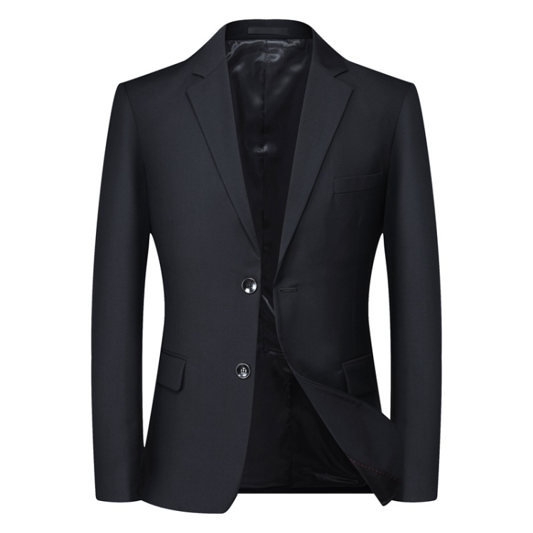 Men Large Size Casual Suit Loose Fit Blazer Business Workwear Career Clothing, Size: XXXL(Black)