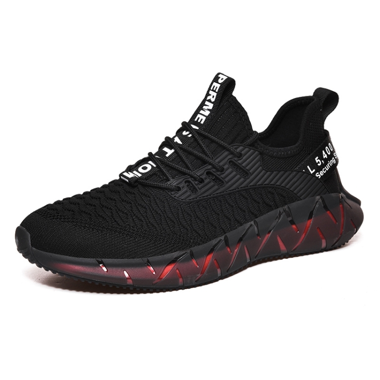 Men Lightweight Breathable Mesh Sneakers Flying Woven Casual Running Shoes - Miniatura 2