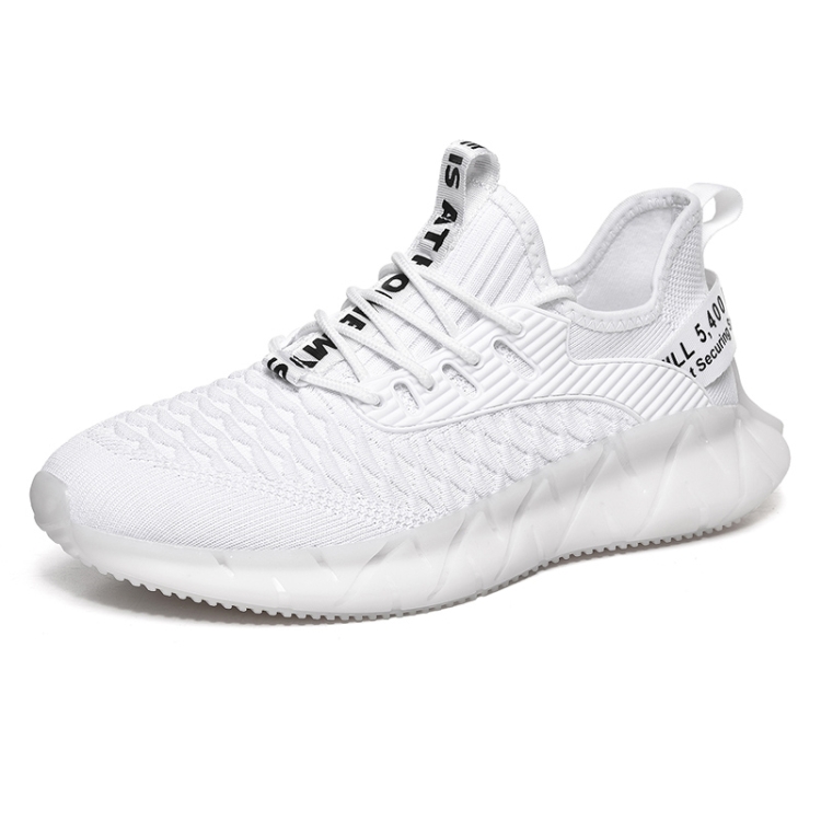 Men Lightweight Breathable Mesh Sneakers Flying Woven Casual Running Shoes