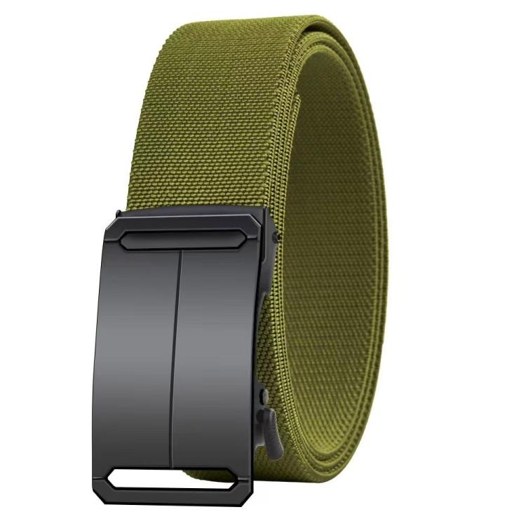 Men Outdoor Automatic Buckle Stretch Belt, Length: 120cm(ๅ็ปฟ)