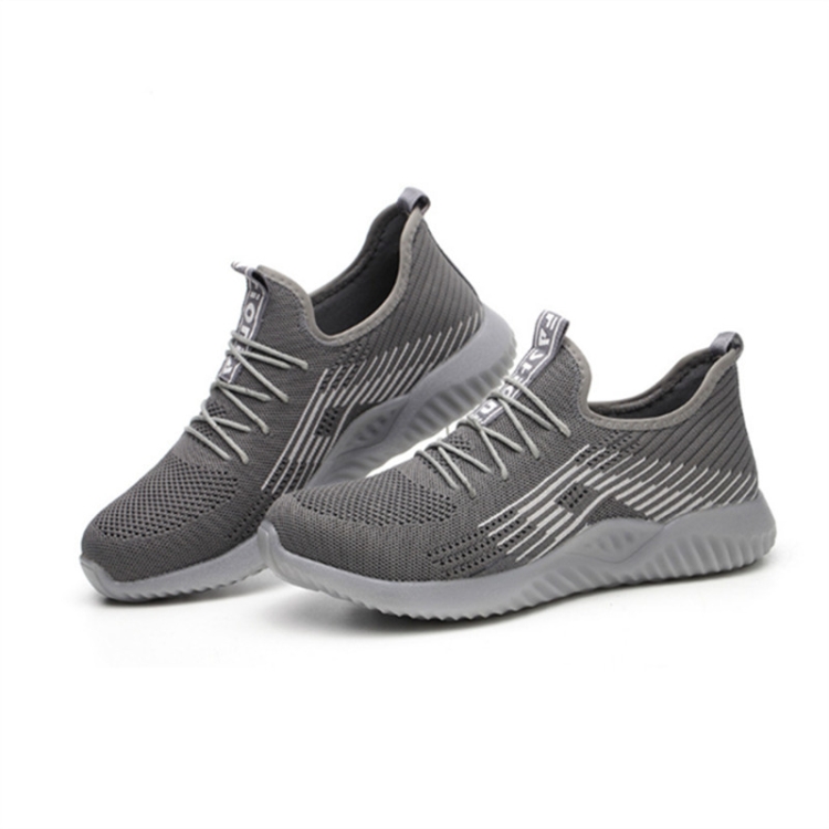Men Tamper-proof Puncture Labor Insurance Work Shoes, Size:47(Grey)