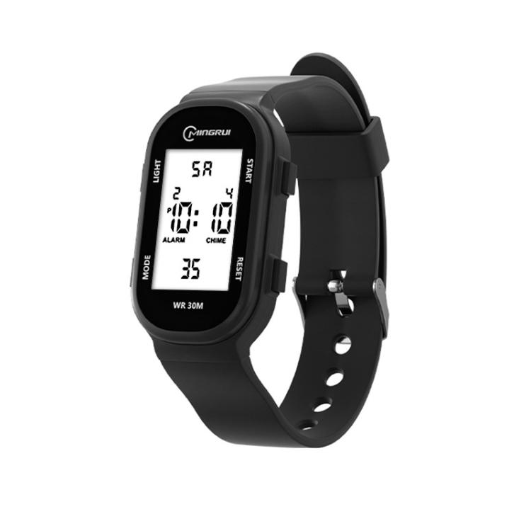 MINGRUI Kids Digital Sport Watch 30M Waterproof Slim Fitness Wristband for Boys Girls with LED Backlight, Alarm, Calendar(White Screen Black)