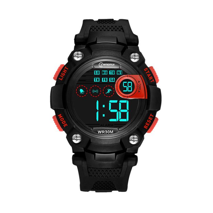 MINGRUI Kids Digital Sports Watch Waterproof Luminous Outdoor Wristwatch With Alarm, Stopwatch, Calendar(Red 8560)