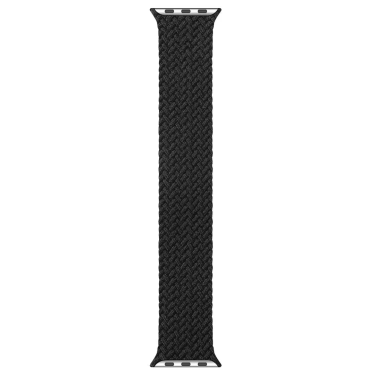 Mixed Color Nylon Braided Single Loop Watch Band For Apple Watch Series 7 41mm / 6 & SE & 5 & 4 40mm / 3 & 2 & 1 38mm, Size:L(Charcoal)
