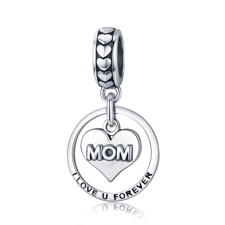 Mothers Day Gift S925 Sterling Silver Tribute To Mothers Love Beads DIY Bracelet Accessories, Style:Bead