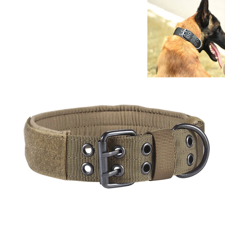 Multifunctional Adjustable Dog Leash Pet Outdoor Training Wear-Resistant Pull-Resistant Collar, Size:L(Brown)