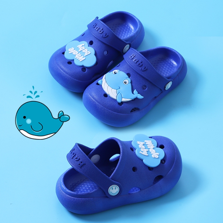 Non-Slip Soft Bottom Hole Slippers For Children, Size: 27/28(Blue)