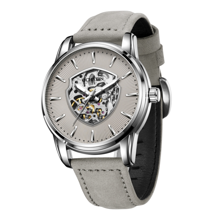 OCHSTIN 7010C Pilot Series Hollow Mechanical Men Watch(Silver-Grey)