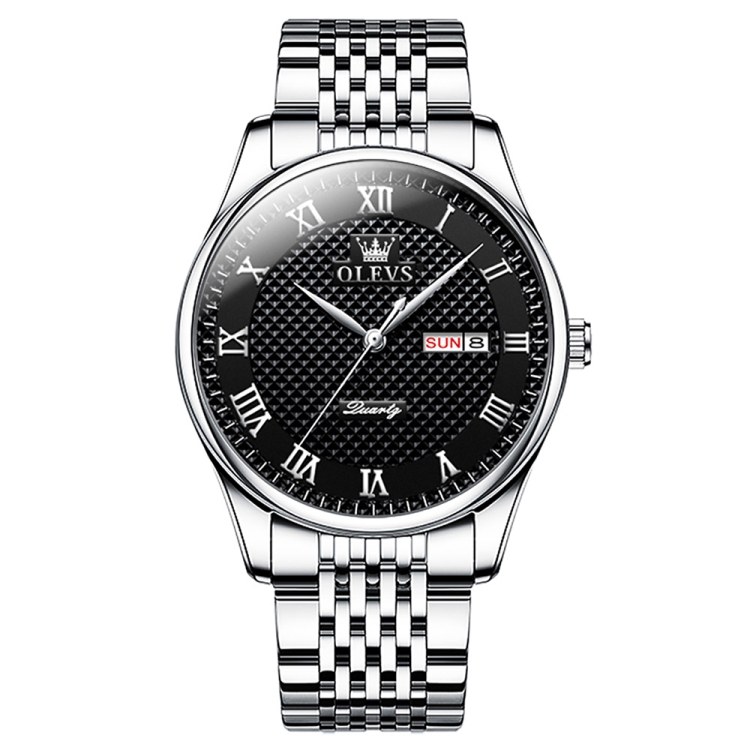 OLEVS 5562 Men Multifunctional Business Waterproof Quartz Watch(Black)
