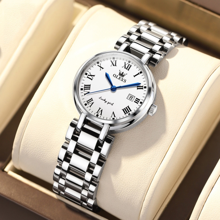 OLEVS 5575 Exquisite Dial Waterproof Ladies Quartz Watch(Roman Dial)