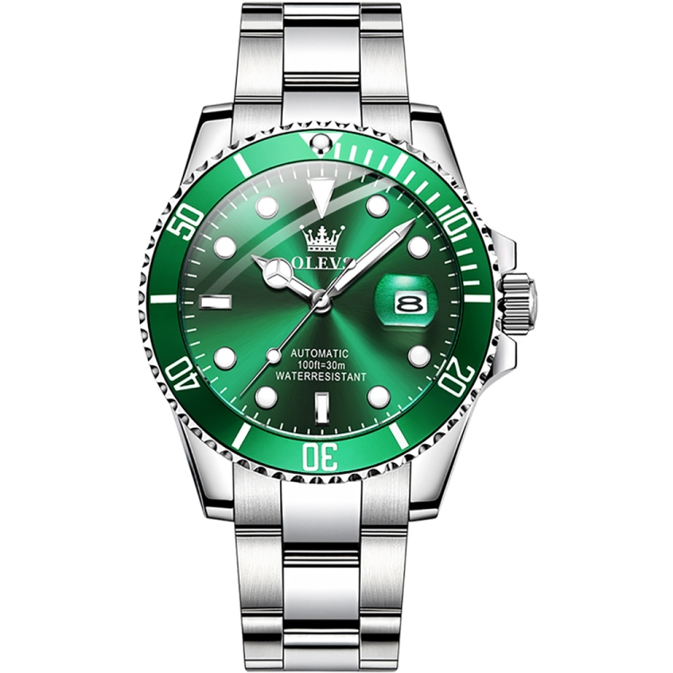 OLEVS 6650 Men Luminous Waterproof Mechanical Watch(Green)