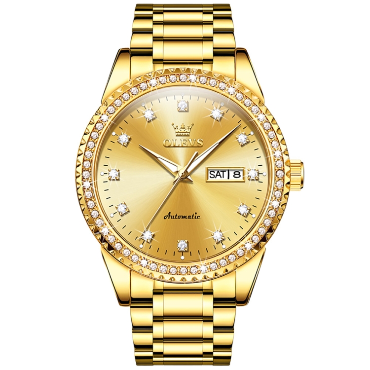 OLEVS 7003 Men Multifunctional Waterproof Mechanical Watch(Gold)