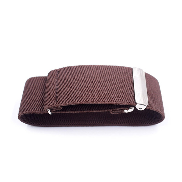 One Pair Elastic Adjustable Non-slip Straps Armband, Size: 35 x 2.5cm(Coffee)