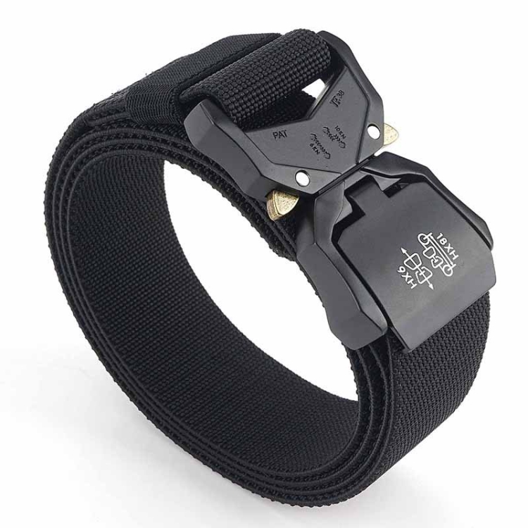Outdoor Aluminum Alloy Lightweight Stretch Woven Belt(140cm Black)