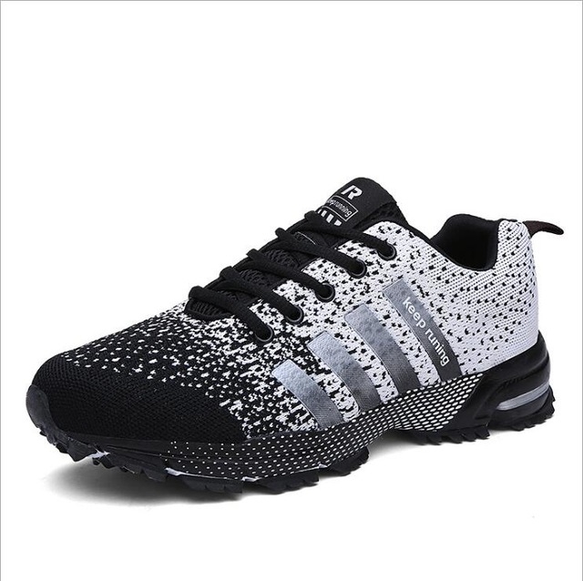 Outdoor Antiskid Breathable Trekking Hunting Tourism Mountain Sneakers Casual Shoes, Shoe Size:35(Black and White)