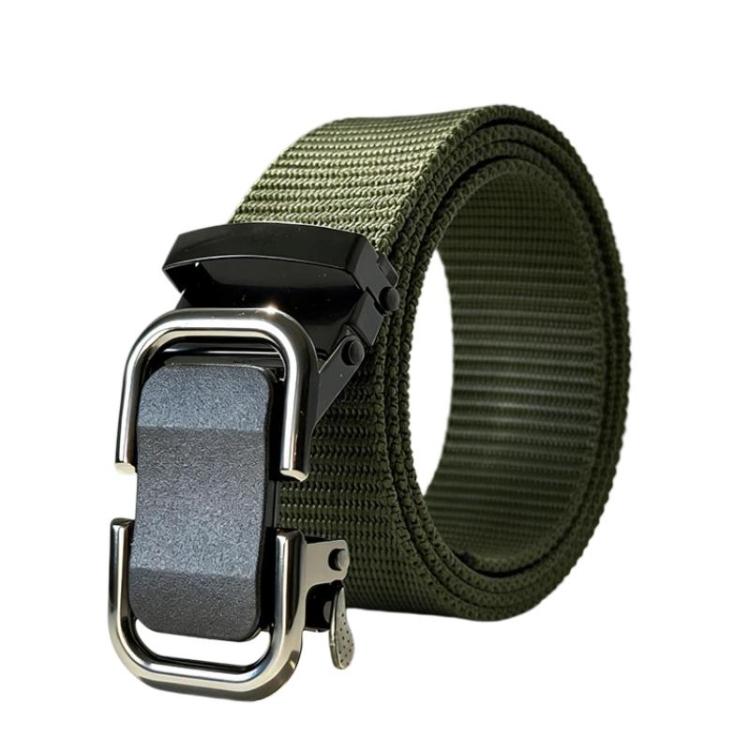 Outdoor Soft Durable Woven Denim Waistband, Color: Figure-eight Buckle Green(120cm)
