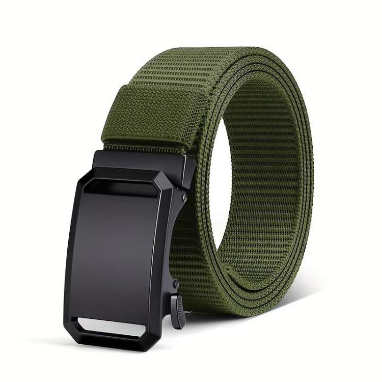 Outdoor Soft Durable Woven Denim Waistband, Color: Metal Buckle Green(120cm)