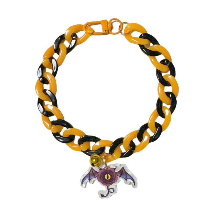 Pet Halloween Necklace Cartoon Tag Necklace Cats Dogs Holiday Adjustable Decoration Chain, Style: Bat(S-20cm)