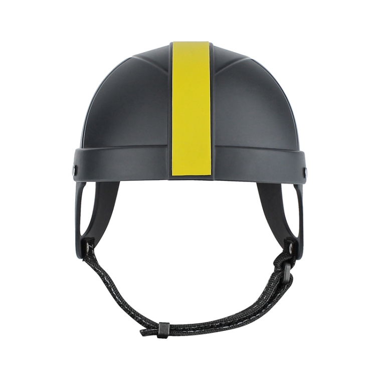 Pet Helmet Dogs And Cats Rugby Hat Accessories, Size: S(Black And Yellow)