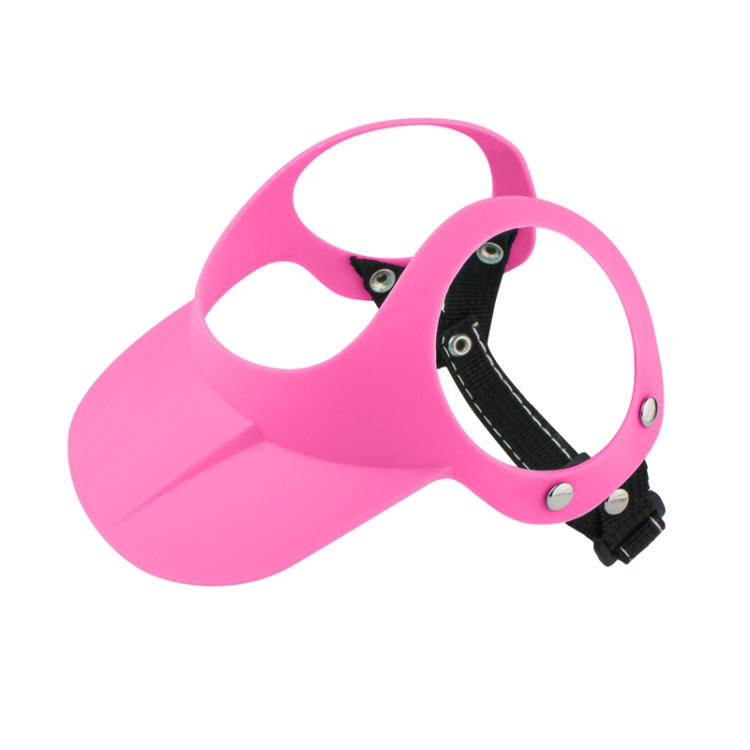 Pet Sun Hat Accessories Small Dog Exposed Ears Outdoor Sun Shade Hat(Pink S)