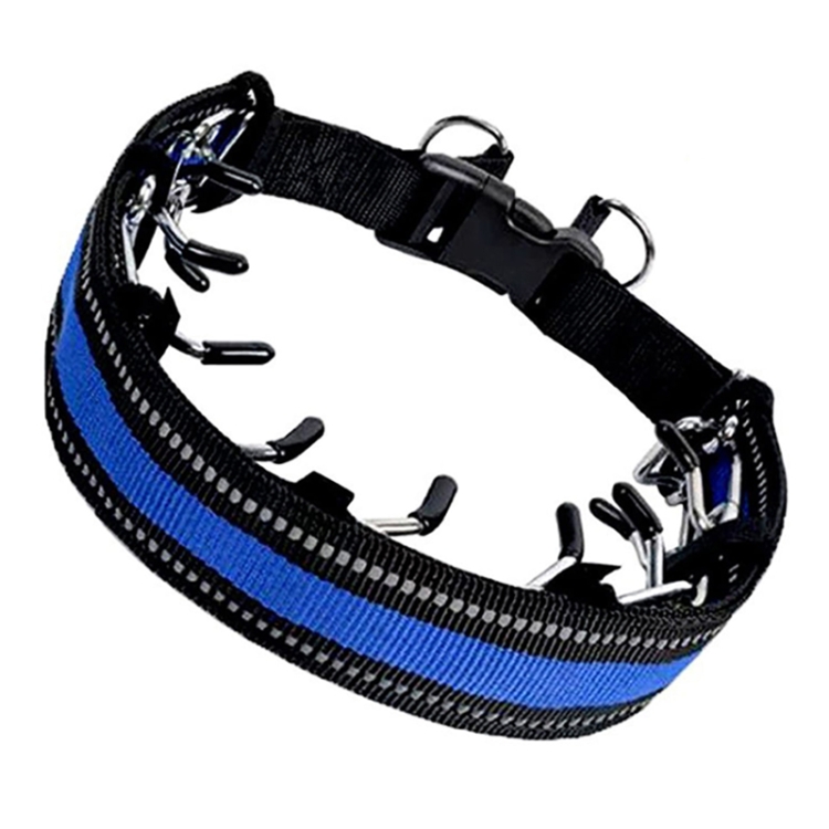 Pet Training Stimulating Chain Collar Anti-Burst Punch Dog Corral, Size: M(Blue)