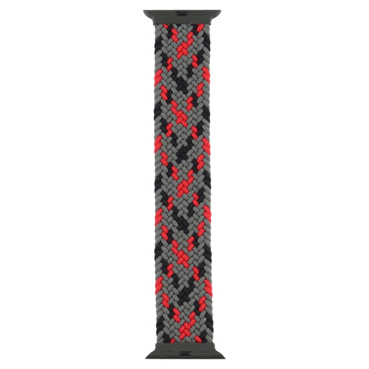 Plastic Buckle Mixed Color Nylon Braided Single Loop Watch Band For Apple Watch Ultra 49mm&Watch Ultra 2 49mm / Series 9&8&7 45mm / SE 3&SE 2&6&SE&5&4 44mm / 3&2&1 42mm, Size:L(Camouflage Green)