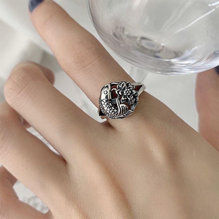 Platinum Plated Ladies Vintage Wear Combination Ring, Specification:J2112