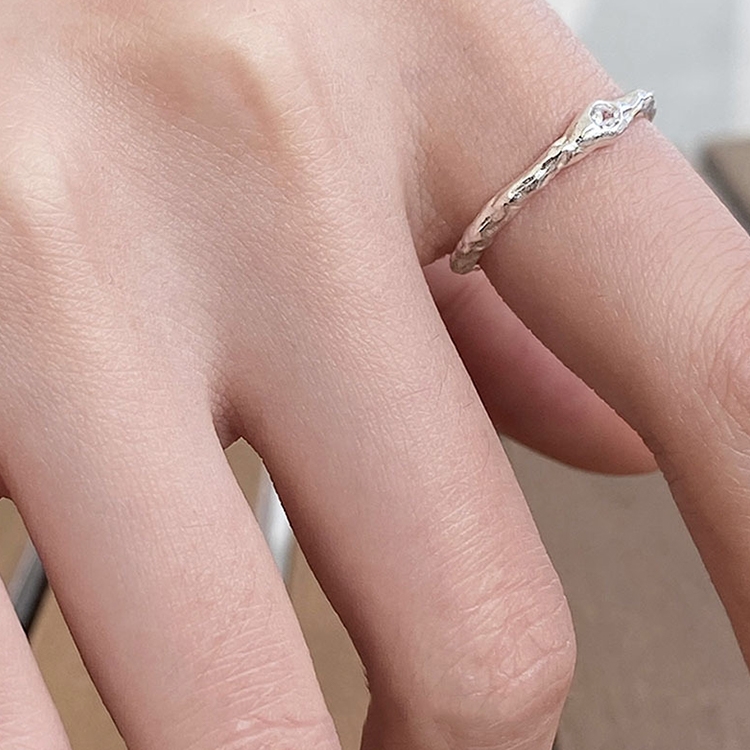 Platinum Plated Ladies Vintage Wear Combination Ring, Specification:J2708