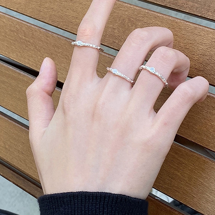 Platinum Plated Ladies Vintage Wear Combination Ring, Specification:J3063