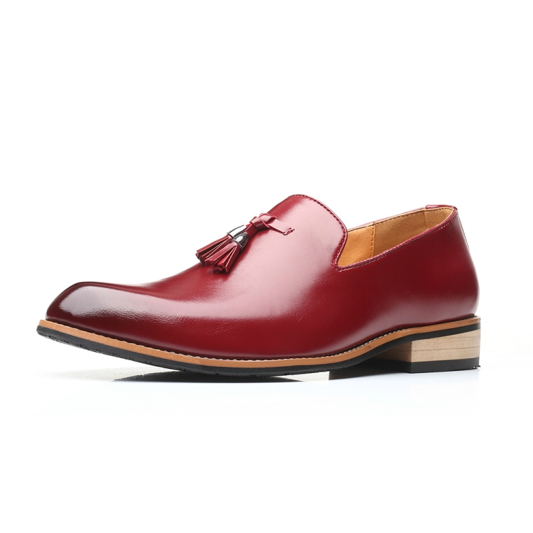 Pointed British Men Dress Shoes Soft Rubber Sole Shoes Wedding Shoes, Size:44(Brown)