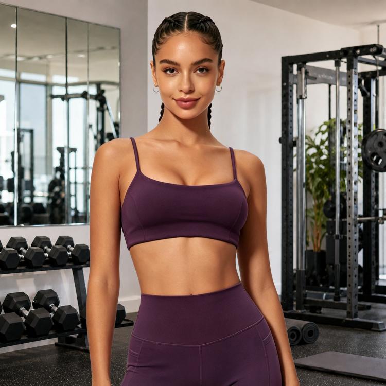 Quick-Dry Strap Yoga Top Women Backless Sports Bra & Fitness Top, Size: L(Red)
