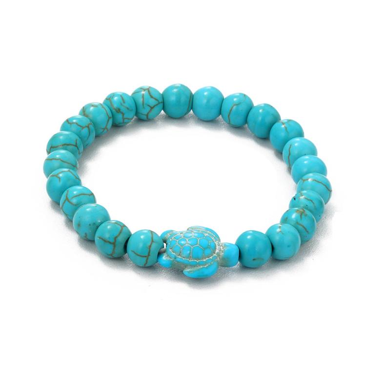 S2303-2 Turtles Women Beaded Bracelet Turquoise Ethnic Style Charm Jewelry