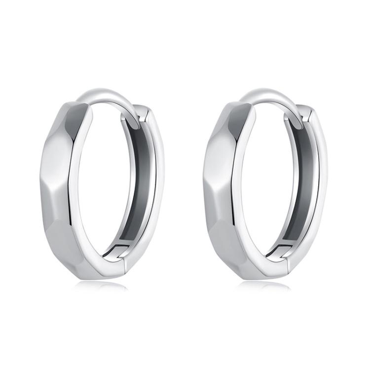 S925 Sterling Silver Oxidized Multi-Faceted Geometric Earrings(BSE1118)