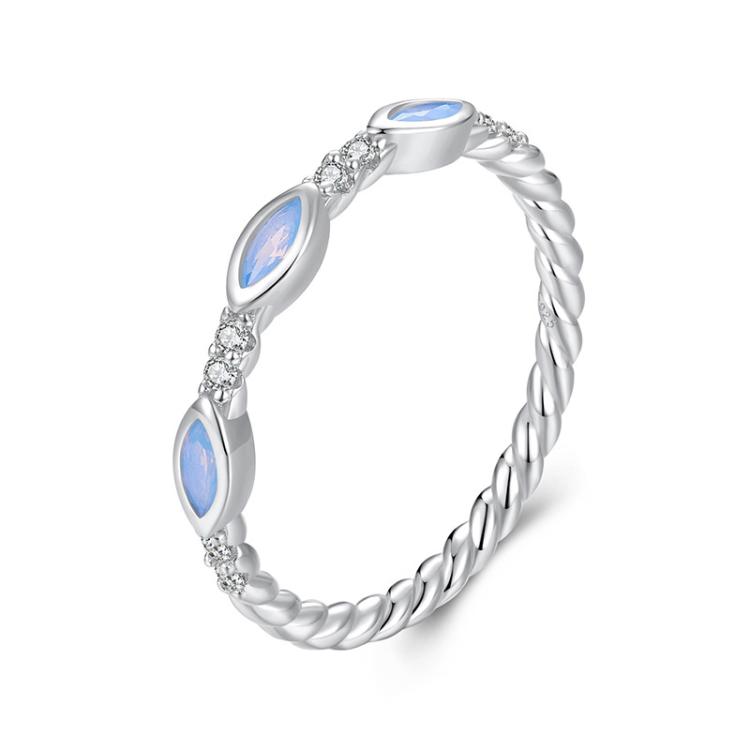 S925 Sterling Silver Platinum-Plated Zircon Nano Opal Ring(8)