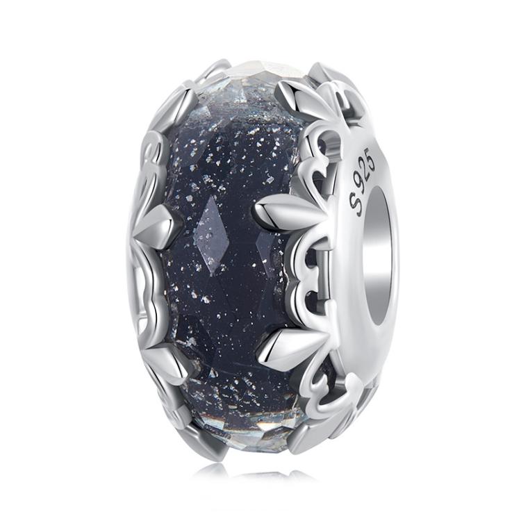 S925 Sterling Silver Vintage Iris Glass Beads DIY Beads(BSC1077)