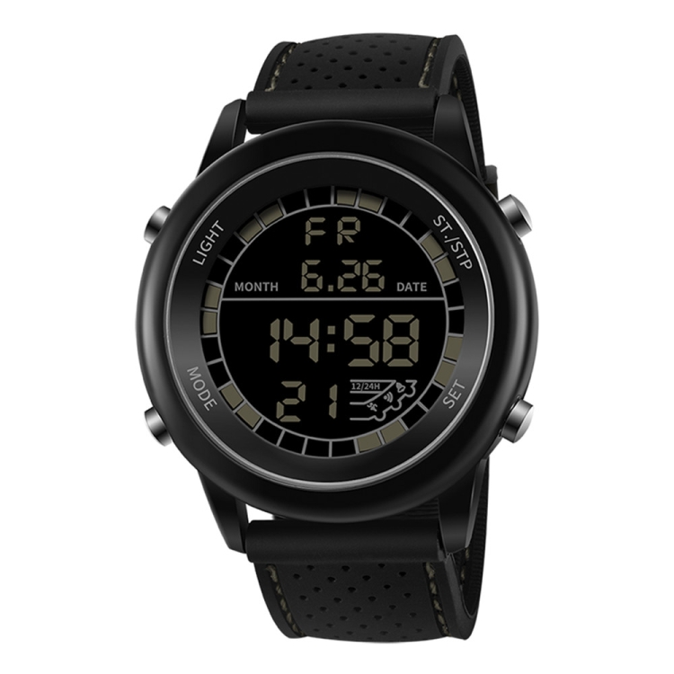 SANDA 411 Multifunctional Wports Watch Male Youth Fashion Model Male Waterproof Student Electronic Watch(Black)
