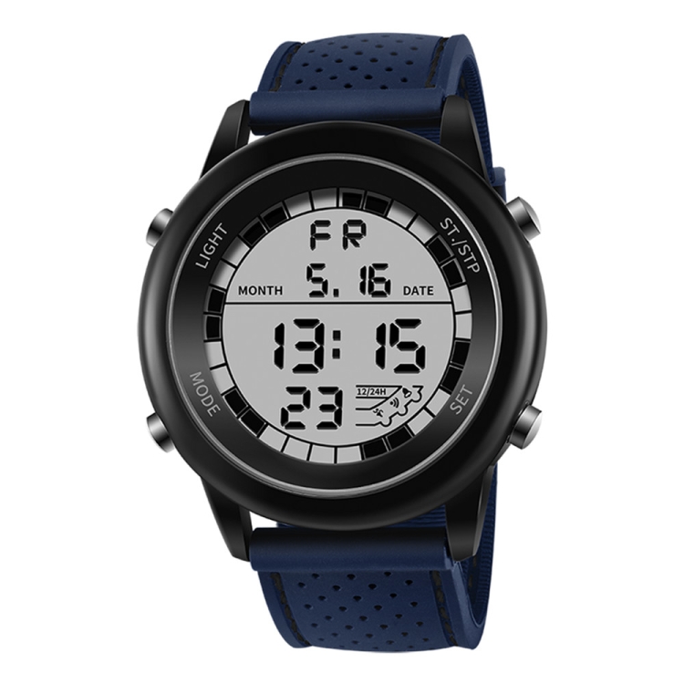 SANDA 411 Multifunctional Wports Watch Male Youth Fashion Model Male Waterproof Student Electronic Watch(Blue)