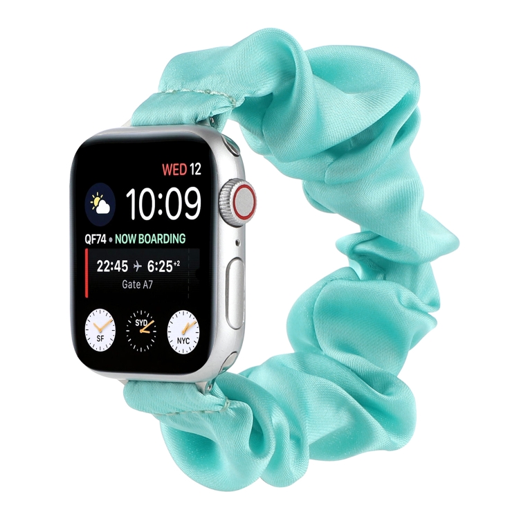Scarf Hair Tie Watch Band For Apple Watch Ultra 49mm&Watch Ultra 2 49mm / Series 9&8&7 45mm / SE 3&SE 2&6&SE&5&4 44mm / 3&2&1 42mm(Sky Blue)