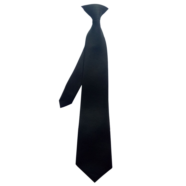 Security Check Wedding Funeral Security Guard Black Button Tie(Black)