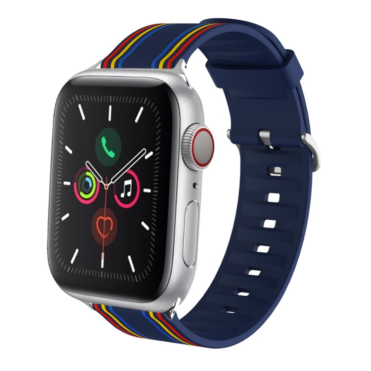 Silicone Replaceable Watch Band For Apple Watch Series 9&8&7 41mm / SE 3&SE 2&6&SE&5&4 40mm / 3&2&1 38mm(13)
