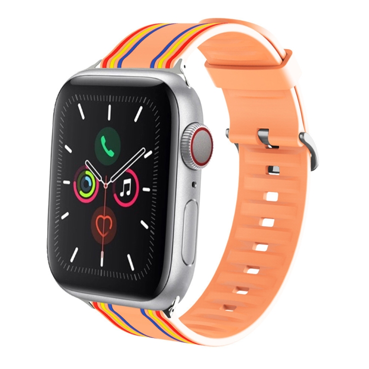 Silicone Replaceable Watch Band For Apple Watch Series 9&8&7 41mm / SE 3&SE 2&6&SE&5&4 40mm / 3&2&1 38mm(15)
