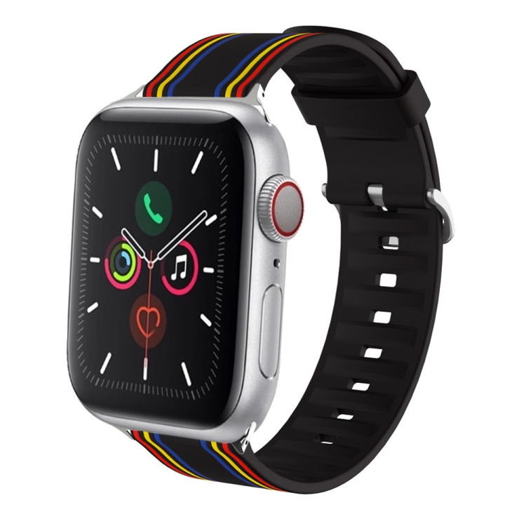 Silicone Replaceable Watch Band For Apple Watch Series 9&8&7 41mm / SE 3&SE 2&6&SE&5&4 40mm / 3&2&1 38mm(18)