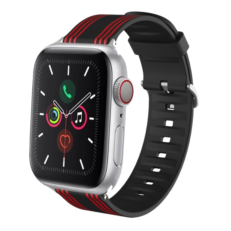 Silicone Replaceable Watch Band For Apple Watch Series 9&8&7 41mm / SE 3&SE 2&6&SE&5&4 40mm / 3&2&1 38mm(5)