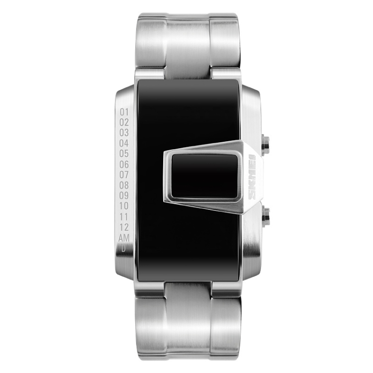 SKMEI 1179 Multifunctional Men Outdoor Sports Noctilucent Waterproof LED Digital Watch(Silver)