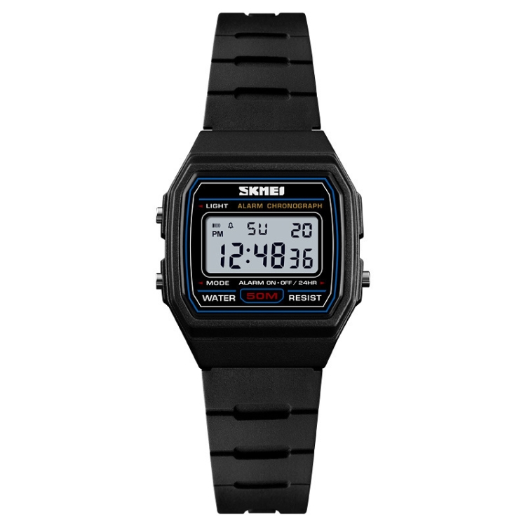 SKMEI 1460 Children Luminous Multifunctional Waterproof Thin Sports Watch(Black)